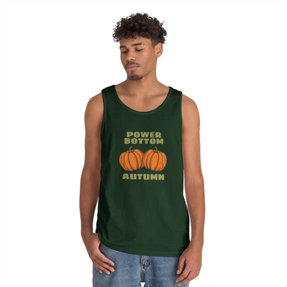 Power Bottom Autumn - Pumpkins // Unisex Heavy Cotton Tank Top - Fall Vibes