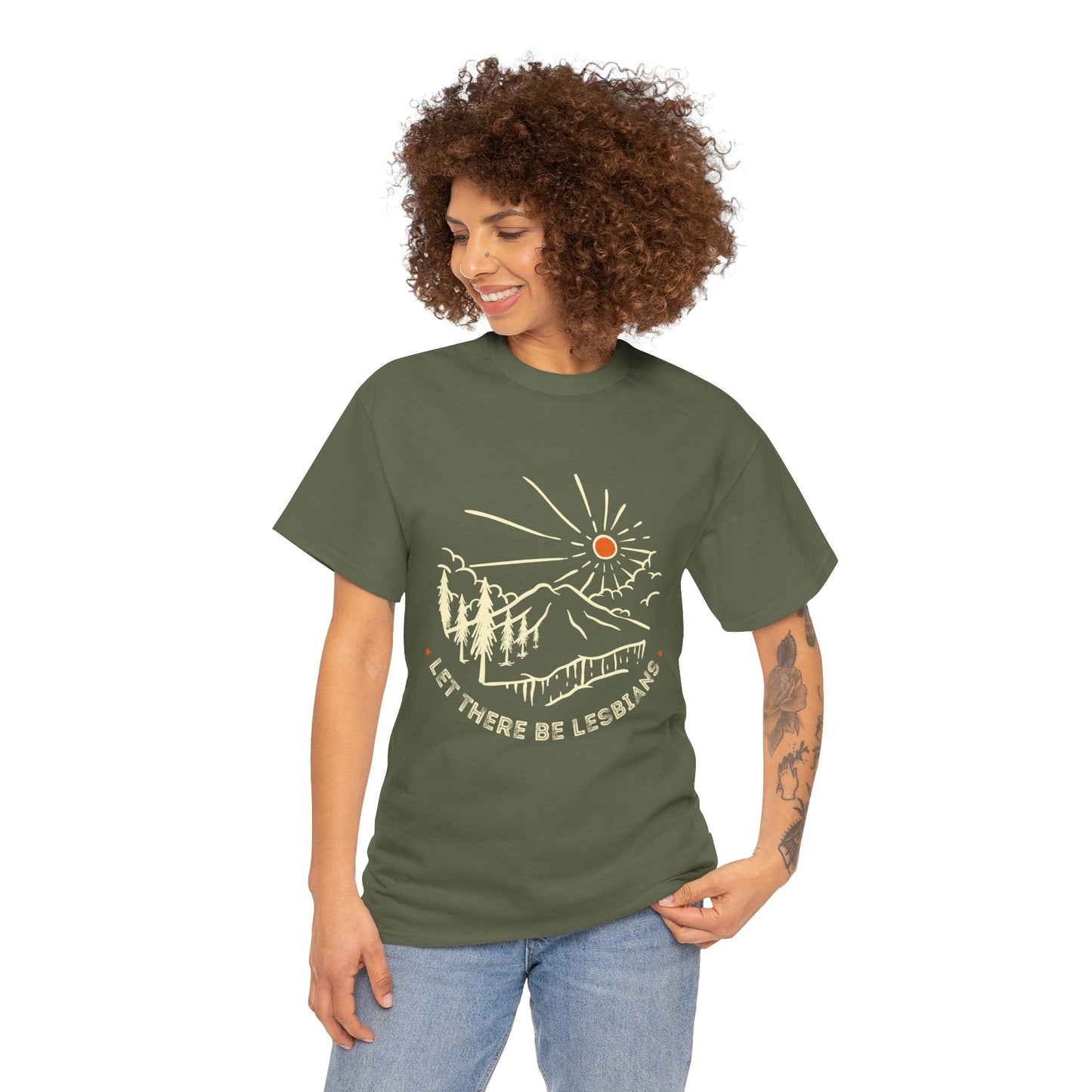 Let There Be Lesbians // Unisex Heavy Cotton Tee - Pride Fashion Statement T-Shirt