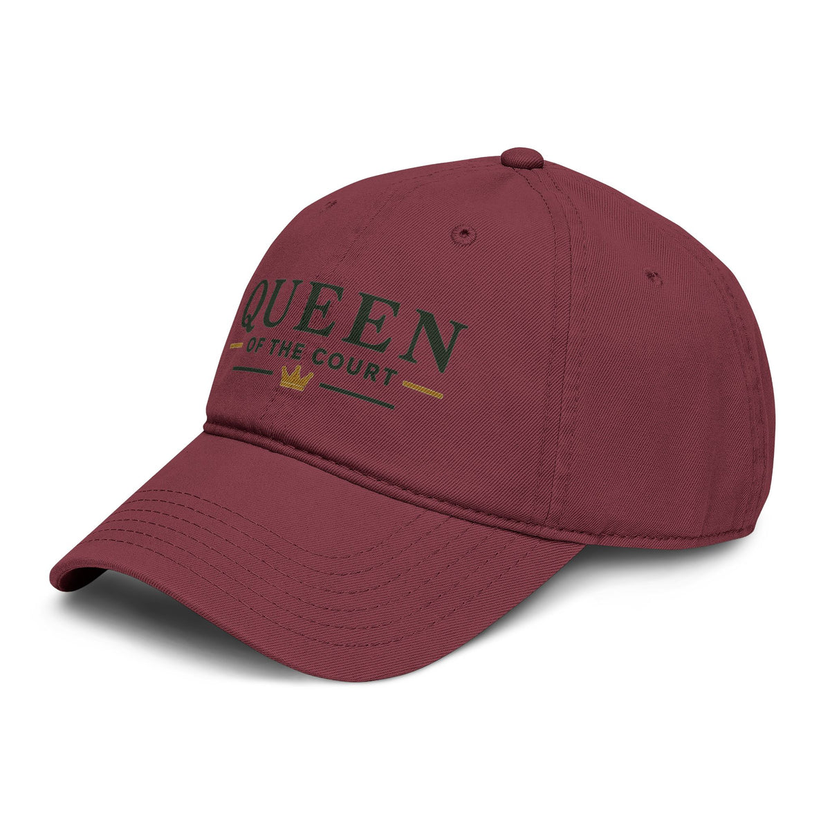 Queen of the Court Washed Baseball Cap — Pickleball or Tennis Player Hat