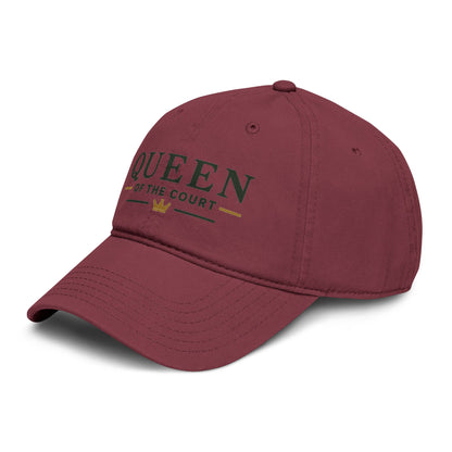Queen of the Court Washed Baseball Cap — Pickleball or Tennis Player Hat