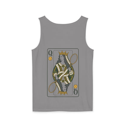 Tennis- Queen of the Court - Vintage Playing Card - Tank Top — Graphic Tank