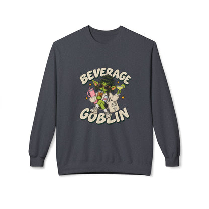 Beverage Goblin T-Shirt — Cute Retro Drink Lover Crew Neck Sweatshirt