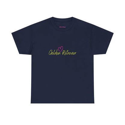 Golden Retriever Woofin' For My Black Cat // Unisex Heavy Cotton Tee - Relationship Dynamics