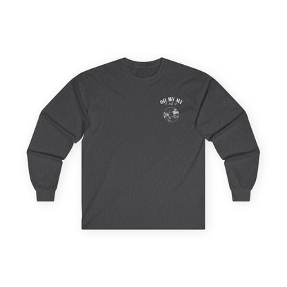 Oh My My - Pocket Placement // Unisex Long Sleeve Tee - Retro Vinyl Graphic