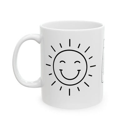 Sun Coffee Moon // Ceramic Mug, (11oz, 15oz)