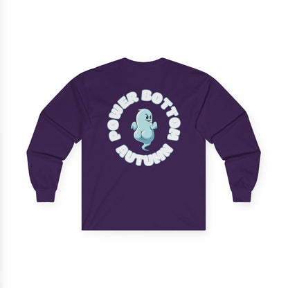 Unisex Ultra Cotton Long Sleeve Tee - 'Power Bottom Autumn' Graphic