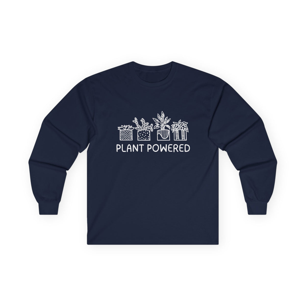 Plant Powered // Unisex Long Sleeve Tee - Eco-Friendly Plant Lovers Shirt