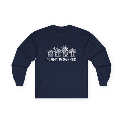 Plant Powered // Unisex Long Sleeve Tee - Eco-Friendly Plant Lovers Shirt