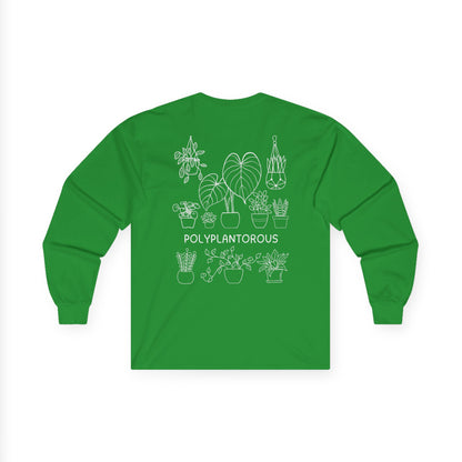 polyPLANTorous // Unisex Long Sleeve Tee - Botanical Design for Plant Lovers