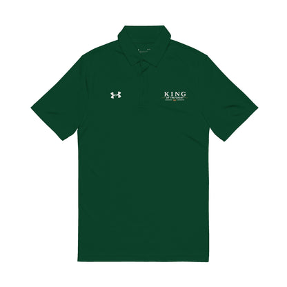 King of the Court-  Cream Embroidered Men's Polo Shirt - Under Armour Performance Polo