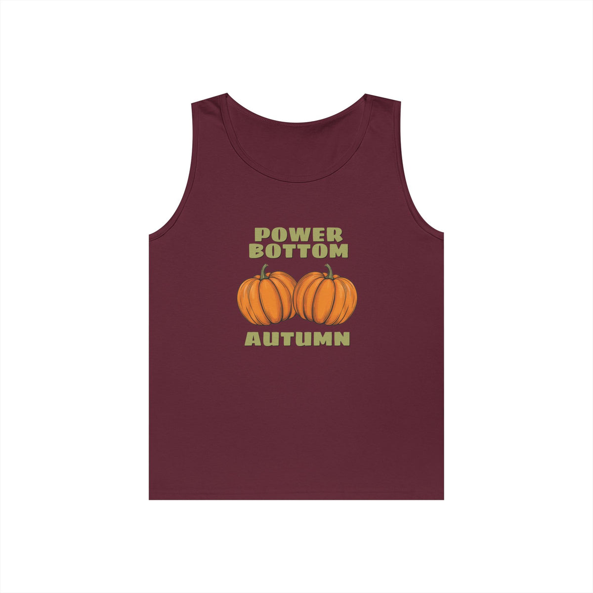 Power Bottom Autumn - Pumpkins // Unisex Heavy Cotton Tank Top - Fall Vibes