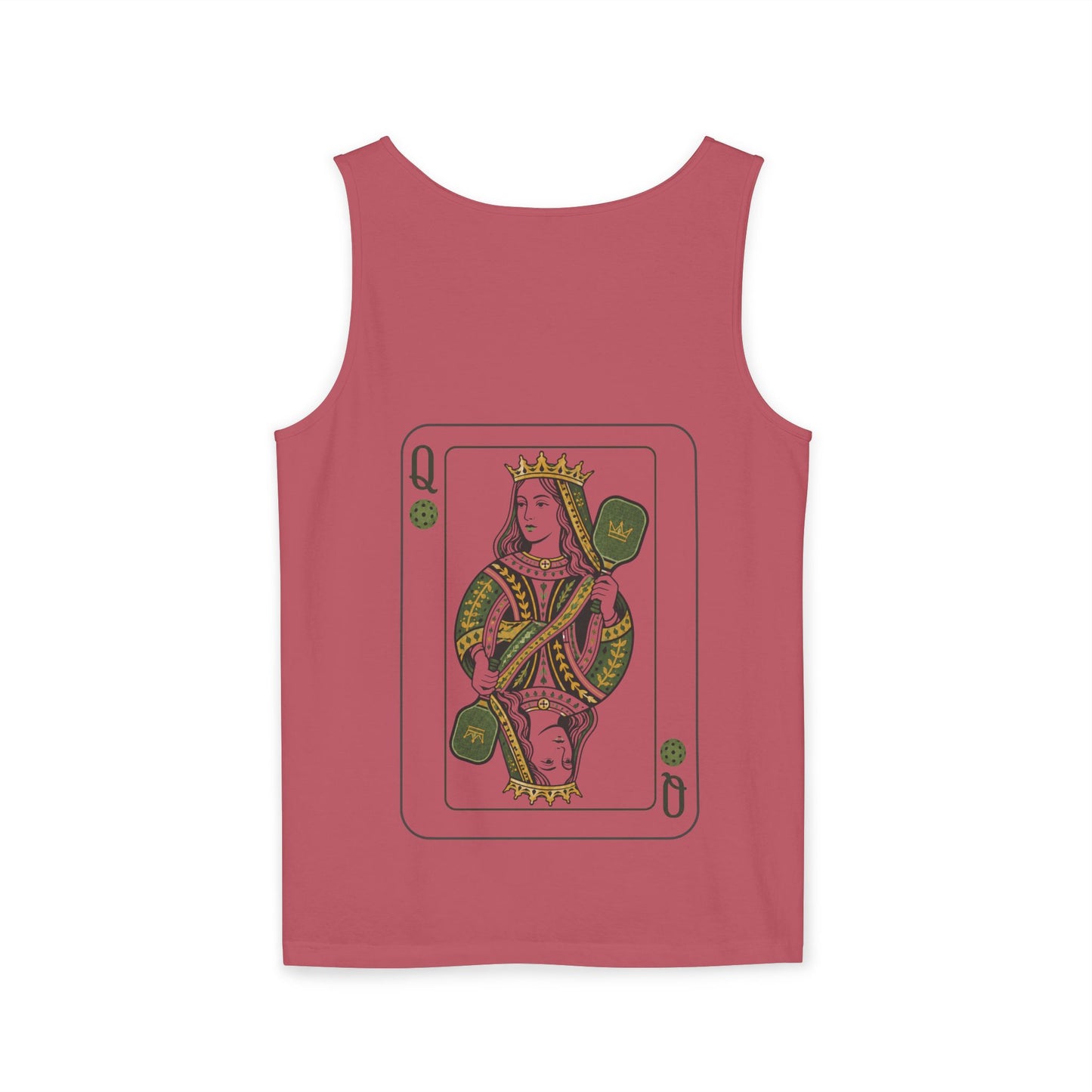 Pickleball - Queen of the Court - Vintage Playing Card - Tank Top — Graphic Tank