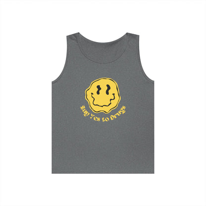 "Say Yes to Drugs" Smiley Graphic // Unisex Heavy Cotton Tank Top
