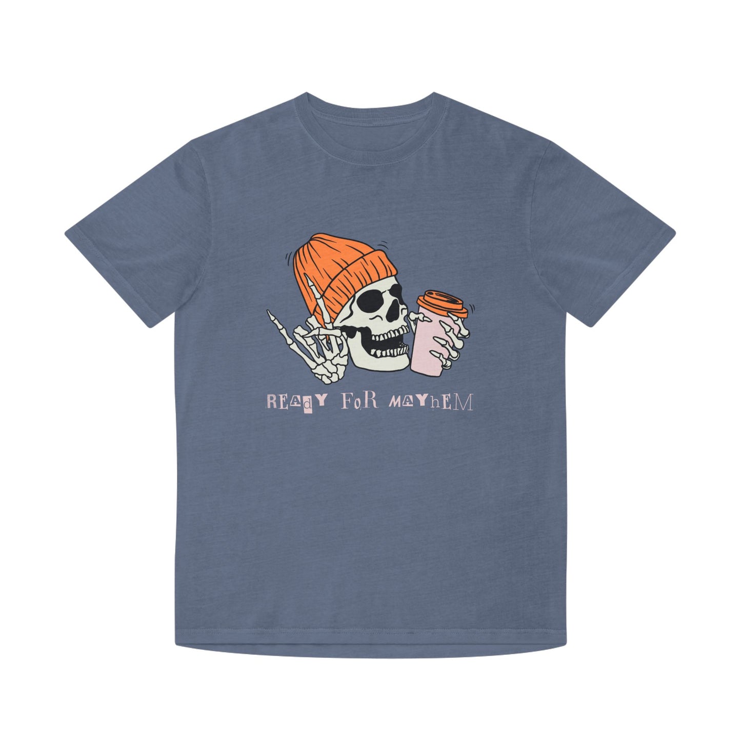 Skull Coffee Tee — 'Ready for Mayhem' Casual Graphic T-Shirt