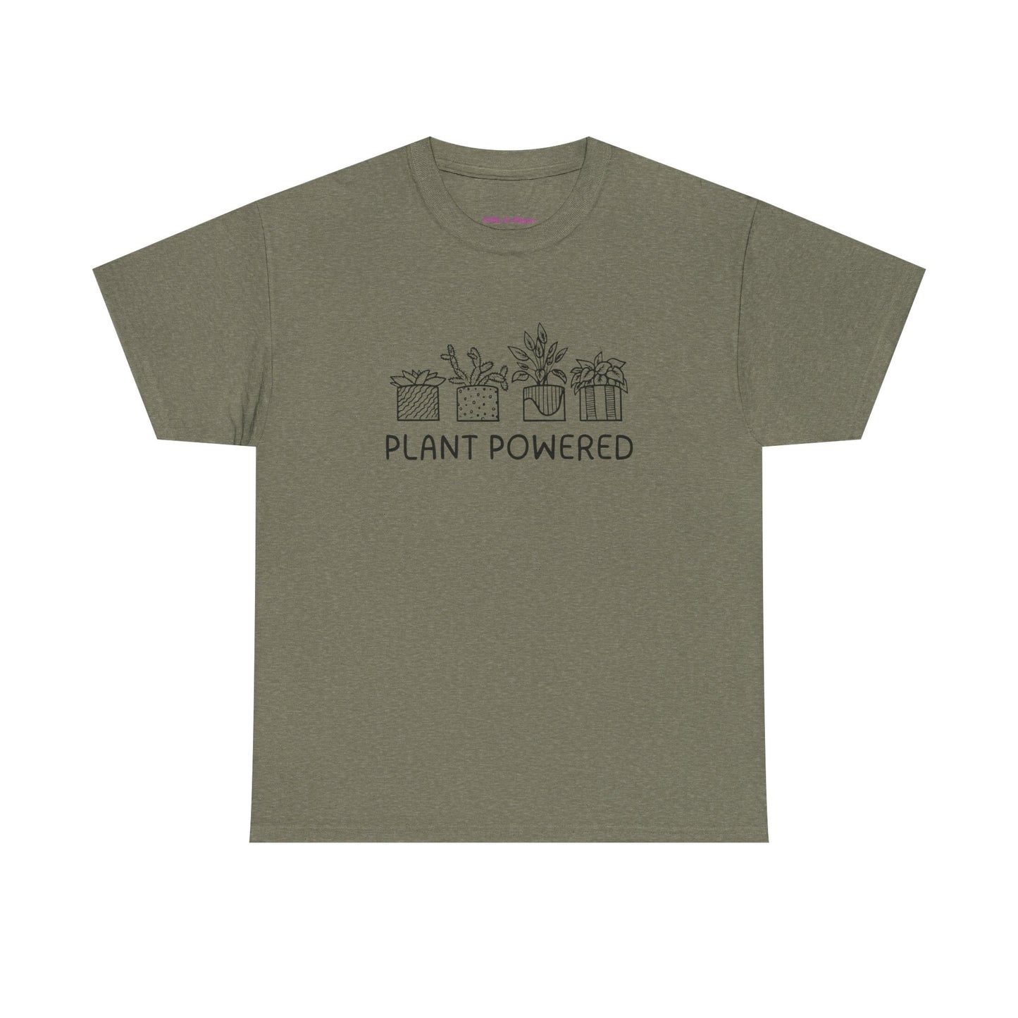 Plant Powered // Unisex Heavy Cotton Tee - Perfect for Everyday Comfort