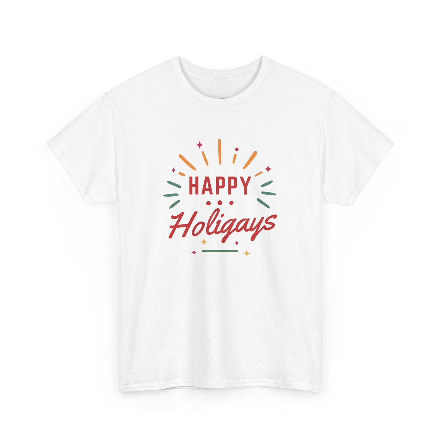 Happy Holigays Simple Unisex Heavy Cotton Tee