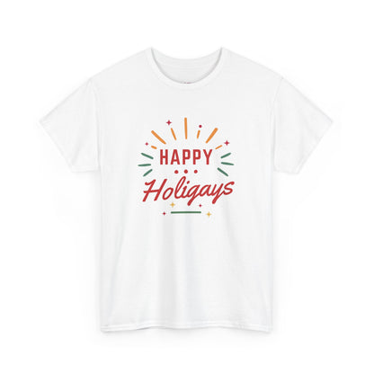 Happy Holigays Simple Unisex Heavy Cotton Tee