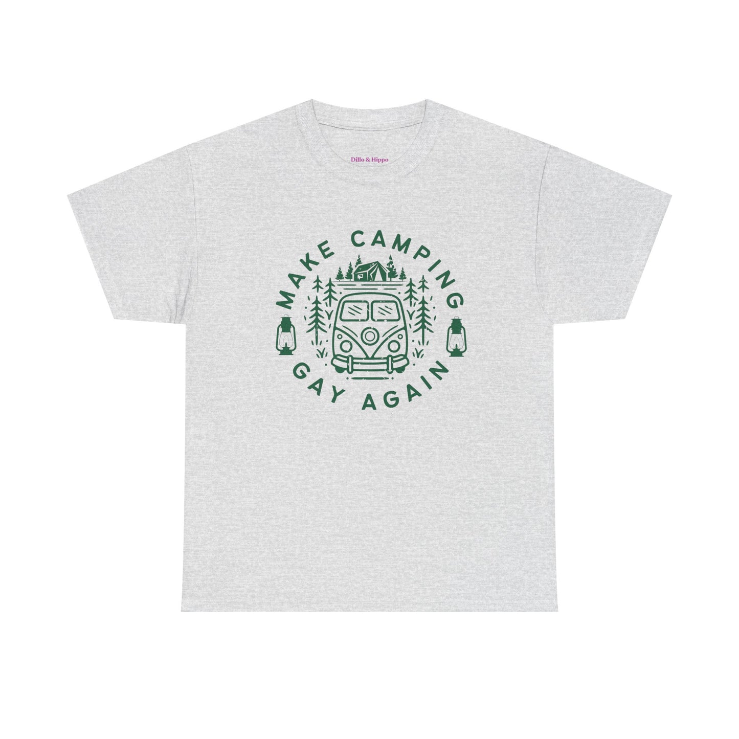 Make Camping Gay Again // Unisex Heavy Cotton Tee - Fun Outdoor Pride Shirt