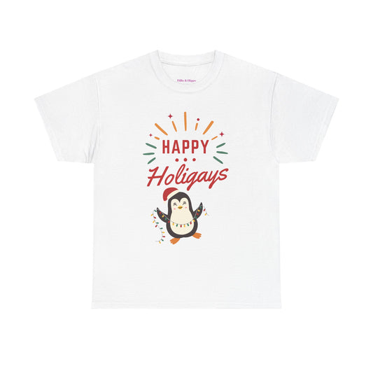 Happy Holigay Penguin Unisex Heavy Cotton Tee