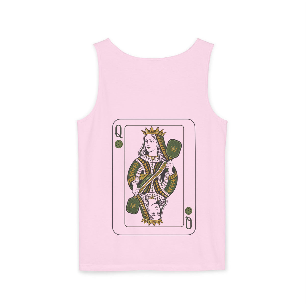 Pickleball - Queen of the Court - Vintage Playing Card - Tank Top — Graphic Tank