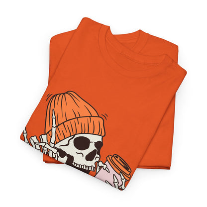 Skull Graphic Tee, Unisex Heavy Cotton, Casual Streetwear, Grunge Aesthetic, Halloween Costume, Gift for Him/Her
