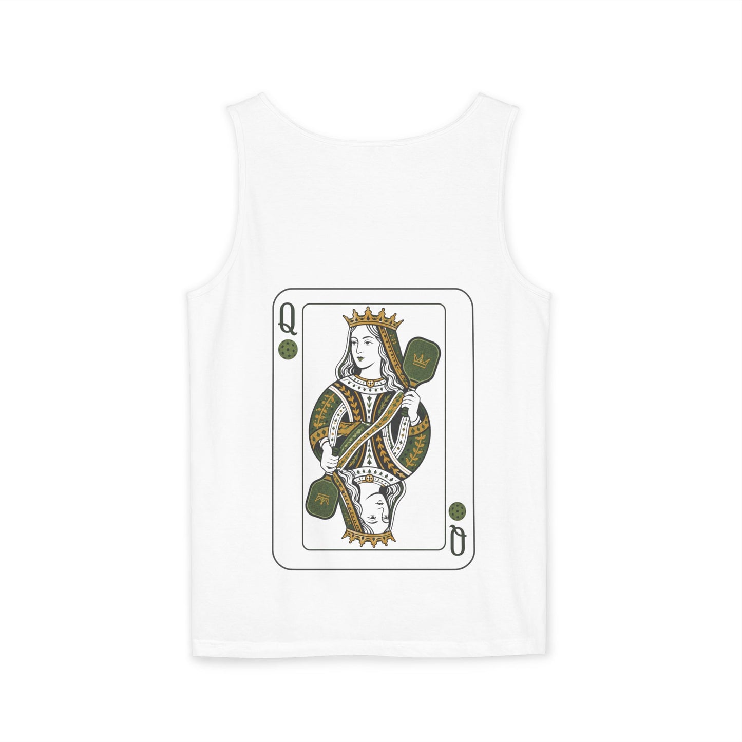 Pickleball - Queen of the Court - Vintage Playing Card - Tank Top — Graphic Tank