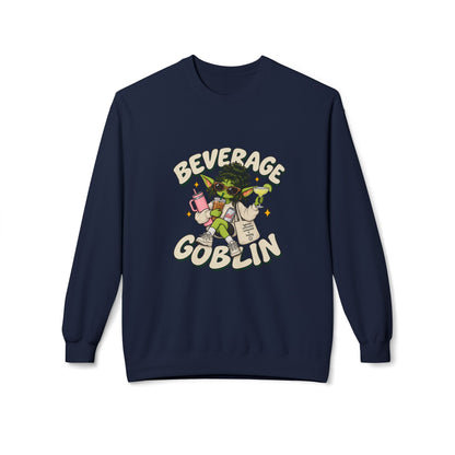 Beverage Goblin T-Shirt — Cute Retro Drink Lover Crew Neck Sweatshirt