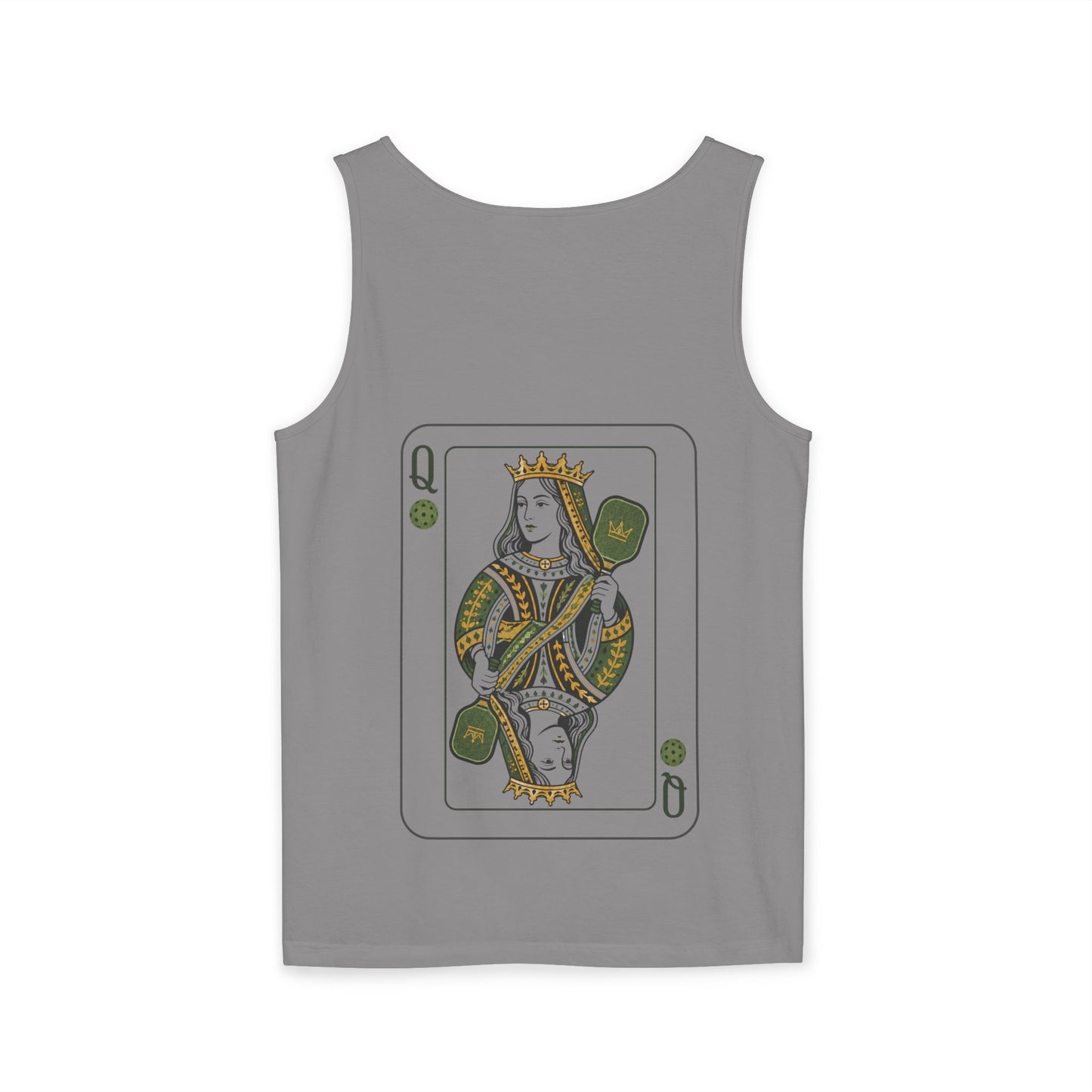 Pickleball - Queen of the Court - Vintage Playing Card - Tank Top — Graphic Tank