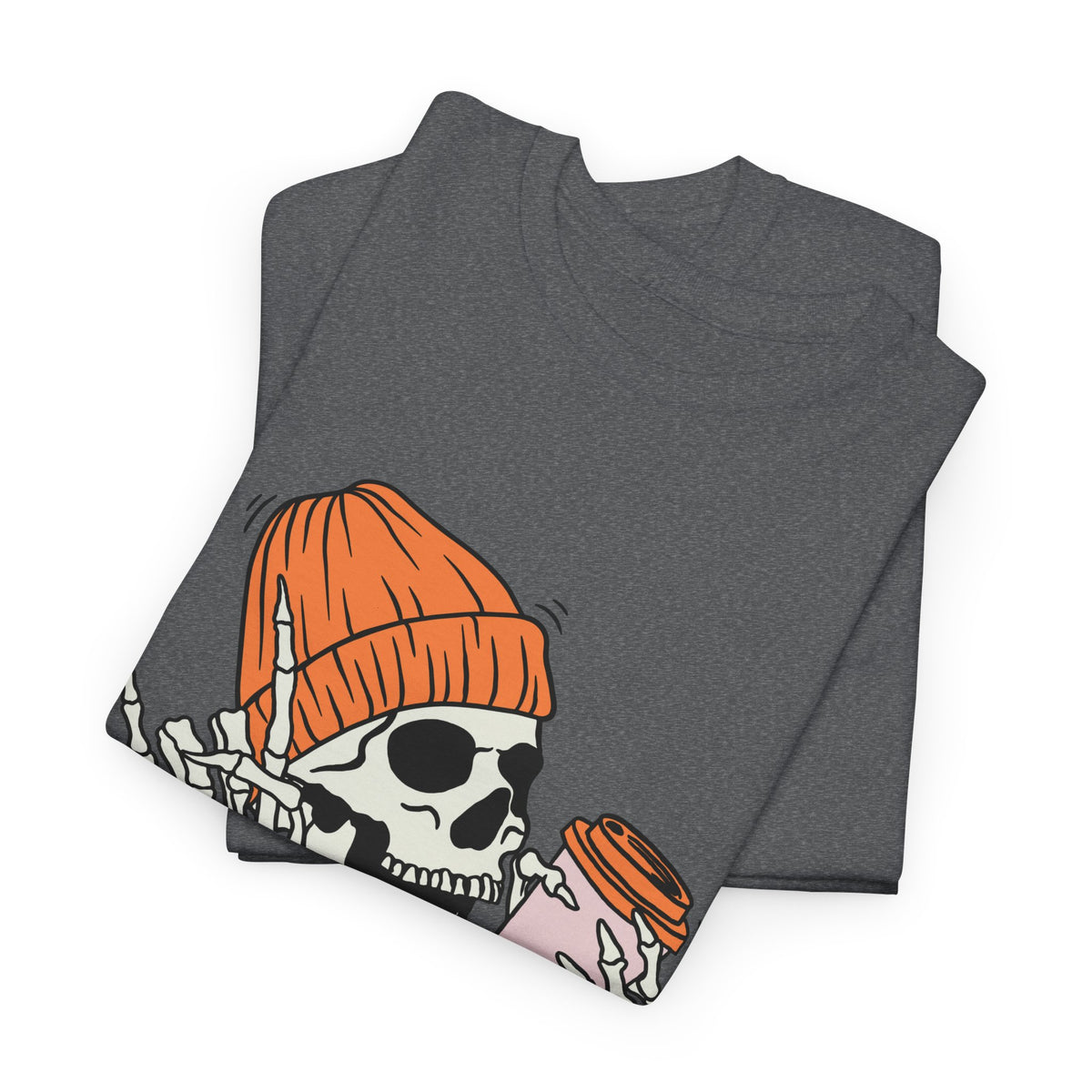 Skull Graphic Tee, Unisex Heavy Cotton, Casual Streetwear, Grunge Aesthetic, Halloween Costume, Gift for Him/Her