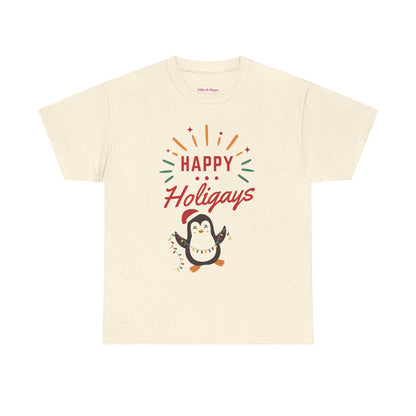 Happy Holigay Penguin Unisex Heavy Cotton Tee