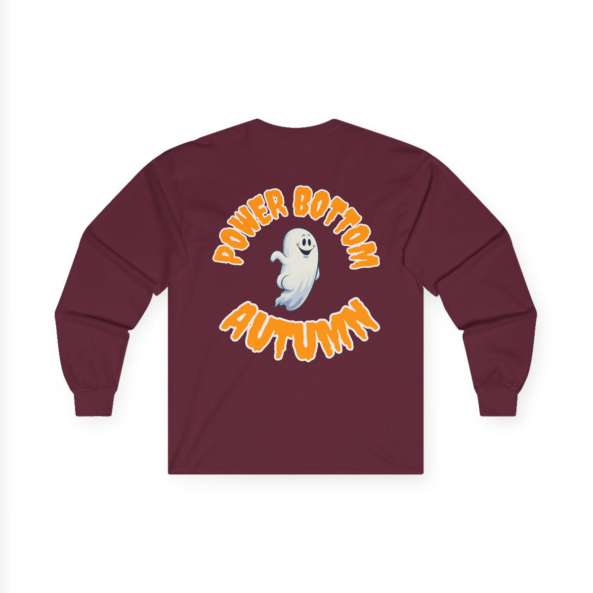 Power Bottom Autumn - White Ghost // Unisex Ghostly Vibes Long Sleeve Tee