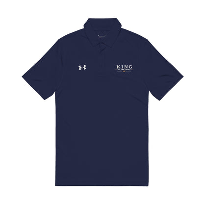 King of the Court-  Cream Embroidered Men's Polo Shirt - Under Armour Performance Polo
