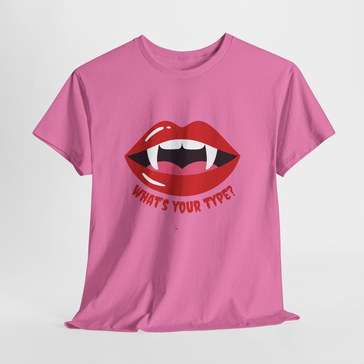 Vampire Lips Tee: Unisex Heavy Cotton Tee for Halloween, Party, Gift, Funny T-Shirt, Casual Wear, Trendy Fashion