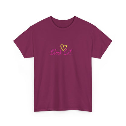 Black Cat Seeking My Golden Retriever // Unisex Heavy Cotton Tee - Relationship Dynamics