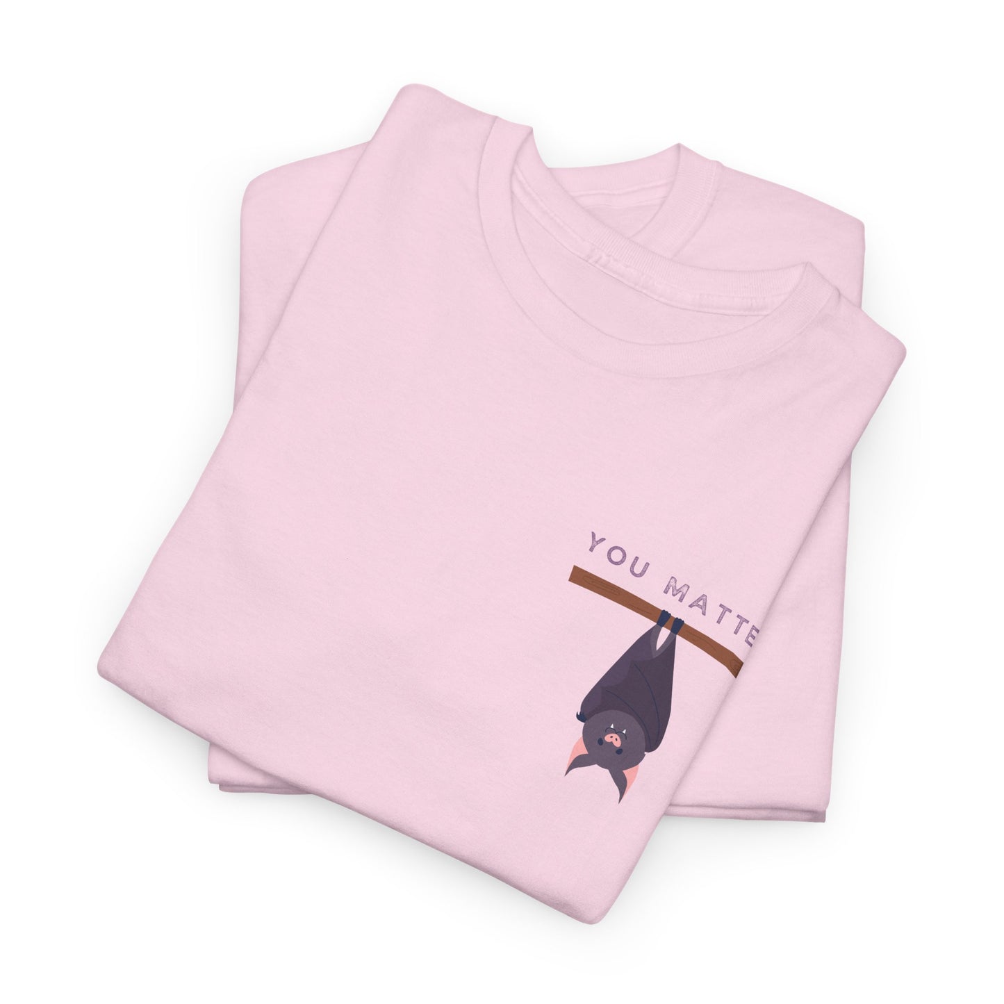 Keep Hangin' On - Bat // Inspirational Unisex Heavy Cotton Tee - 'You Matter' & 'Keep Hanging On' Design