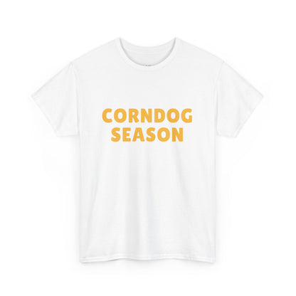 Funny Corndog Season // Unisex Heavy Cotton Tee | Perfect for Food Lovers and Festivals