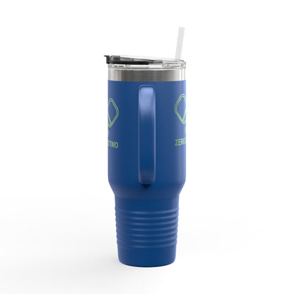 Zero Zero Two // Insulated Travel Mug, 40oz - Blue Text