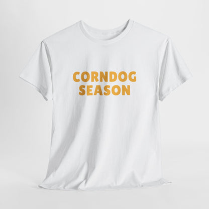 Funny Corndog Season // Unisex Heavy Cotton Tee | Perfect for Food Lovers and Festivals