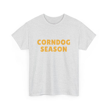 Funny Corndog Season // Unisex Heavy Cotton Tee | Perfect for Food Lovers and Festivals
