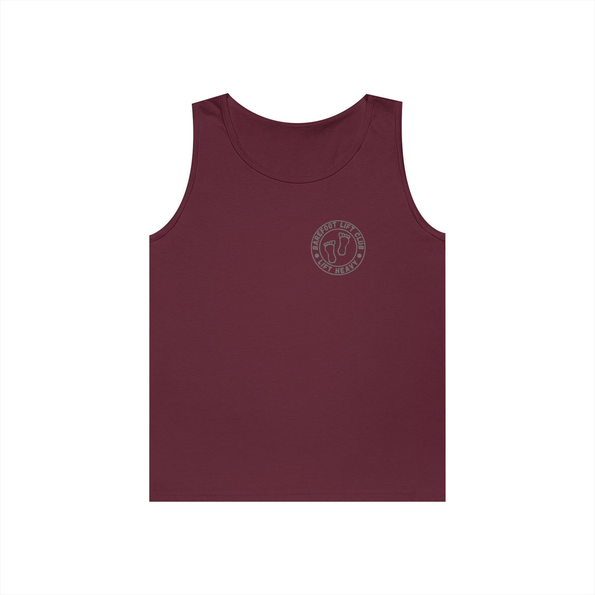 Barefoot Lift Club // Bigfoot Founding Member // Double Sided Unisex Heavy Cotton Tank Top