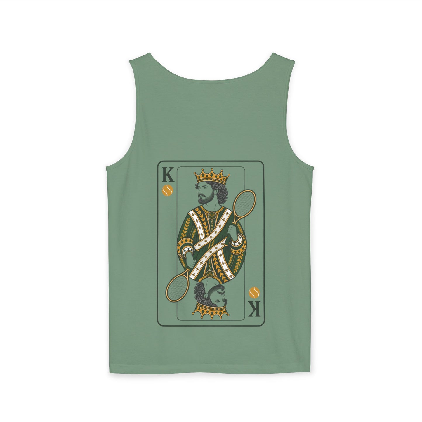 Tennis - King of the Court - Vintage Playing Card - Tank Top — Graphic Tank