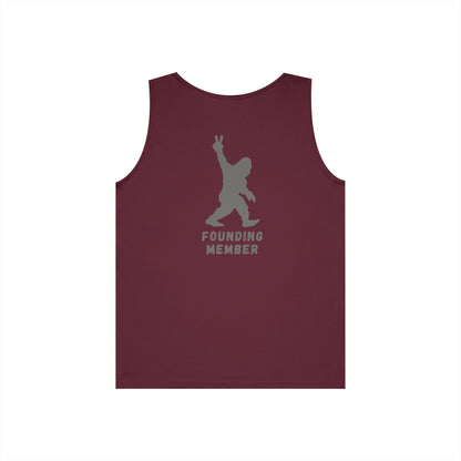 Barefoot Lift Club // Bigfoot Founding Member // Double Sided Unisex Heavy Cotton Tank Top