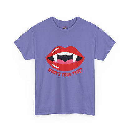 Vampire Lips Tee: Unisex Heavy Cotton Tee for Halloween, Party, Gift, Funny T-Shirt, Casual Wear, Trendy Fashion