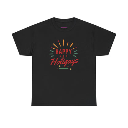 Happy Holigays Simple Unisex Heavy Cotton Tee