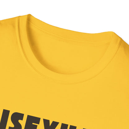 Bisexual (Mountain) Bicyclist  // Unisex Softstyle T-Shirt