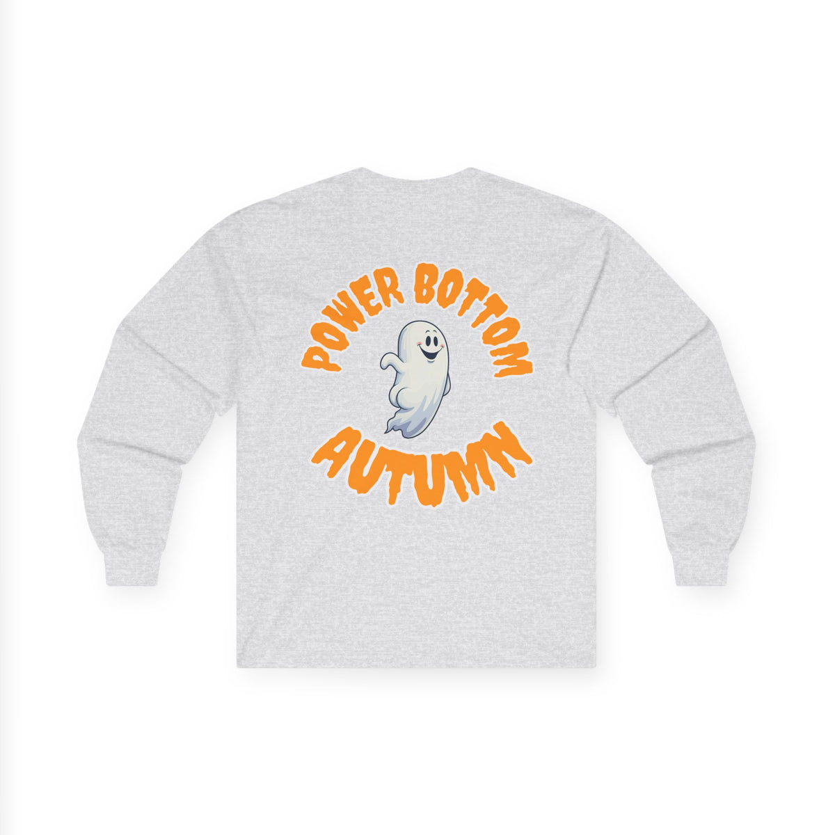 Power Bottom Autumn - White Ghost // Unisex Ghostly Vibes Long Sleeve Tee