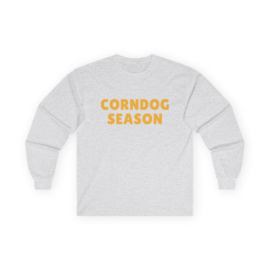 Corndog Season // Long Sleeve Tee - Fun Unisex Apparel for Food Lovers