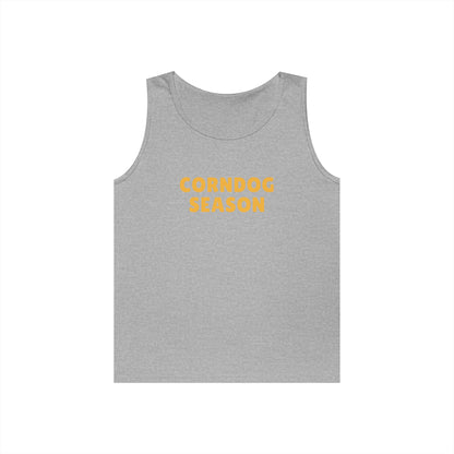 Corndog Season Unisex Heavy Cotton Tank Top - Fun Summer Apparel
