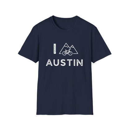 I (Mountain) Bike Austin // Unisex Softstyle T-Shirt