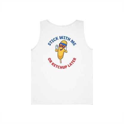 Corndog Season Unisex Heavy Cotton Tank Top - Fun Summer Apparel